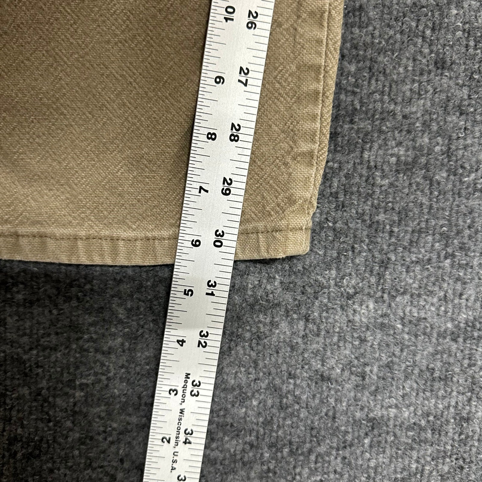 Wrangler Carpenter Pants Mens Size 38×32 Tan Khaki Relaxed Fit Utility Workwear