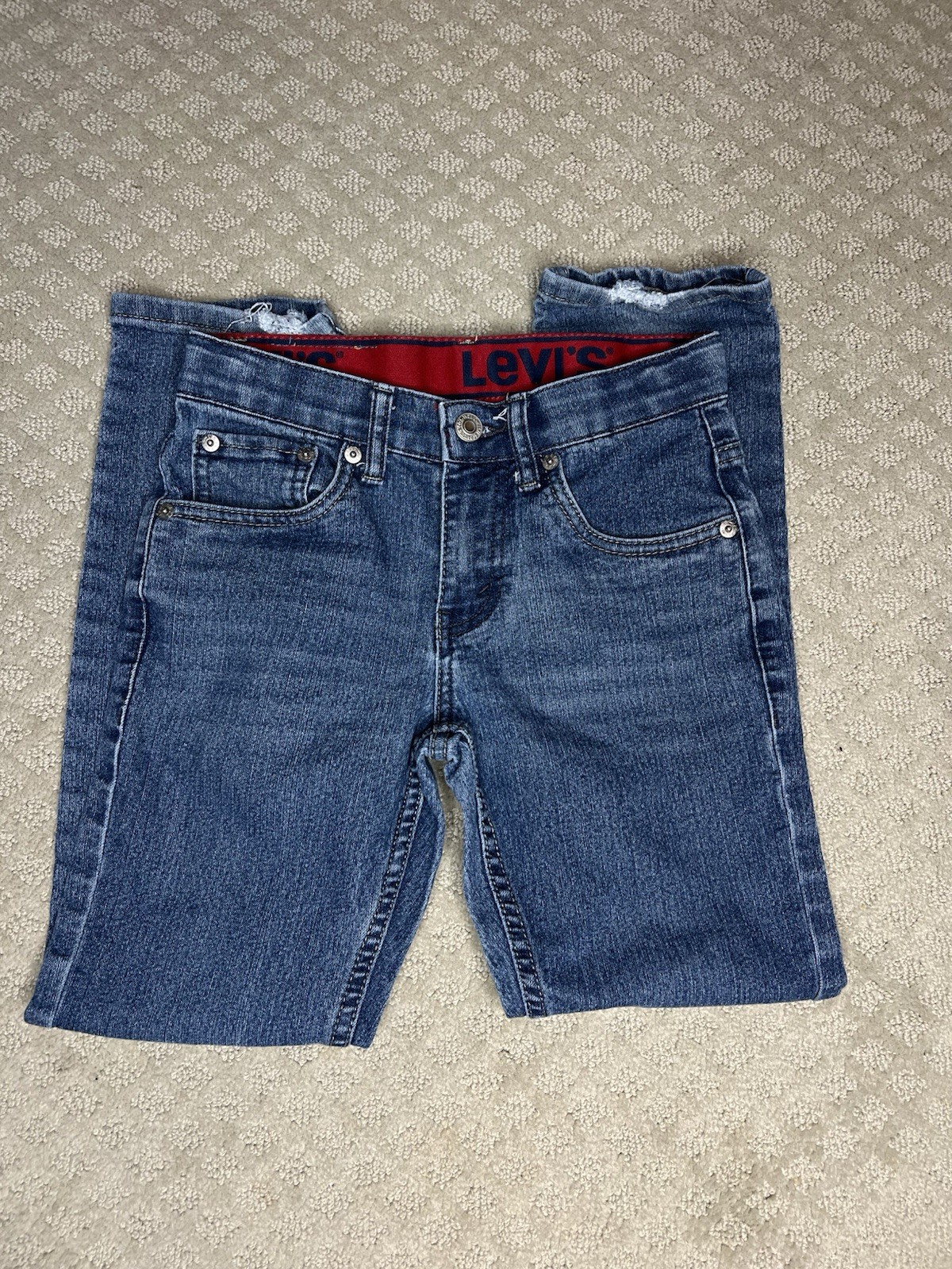 Levi’s 511 Boys Stretch Jeans Size 10 Reg 25×26 Adjustable Waist Blue