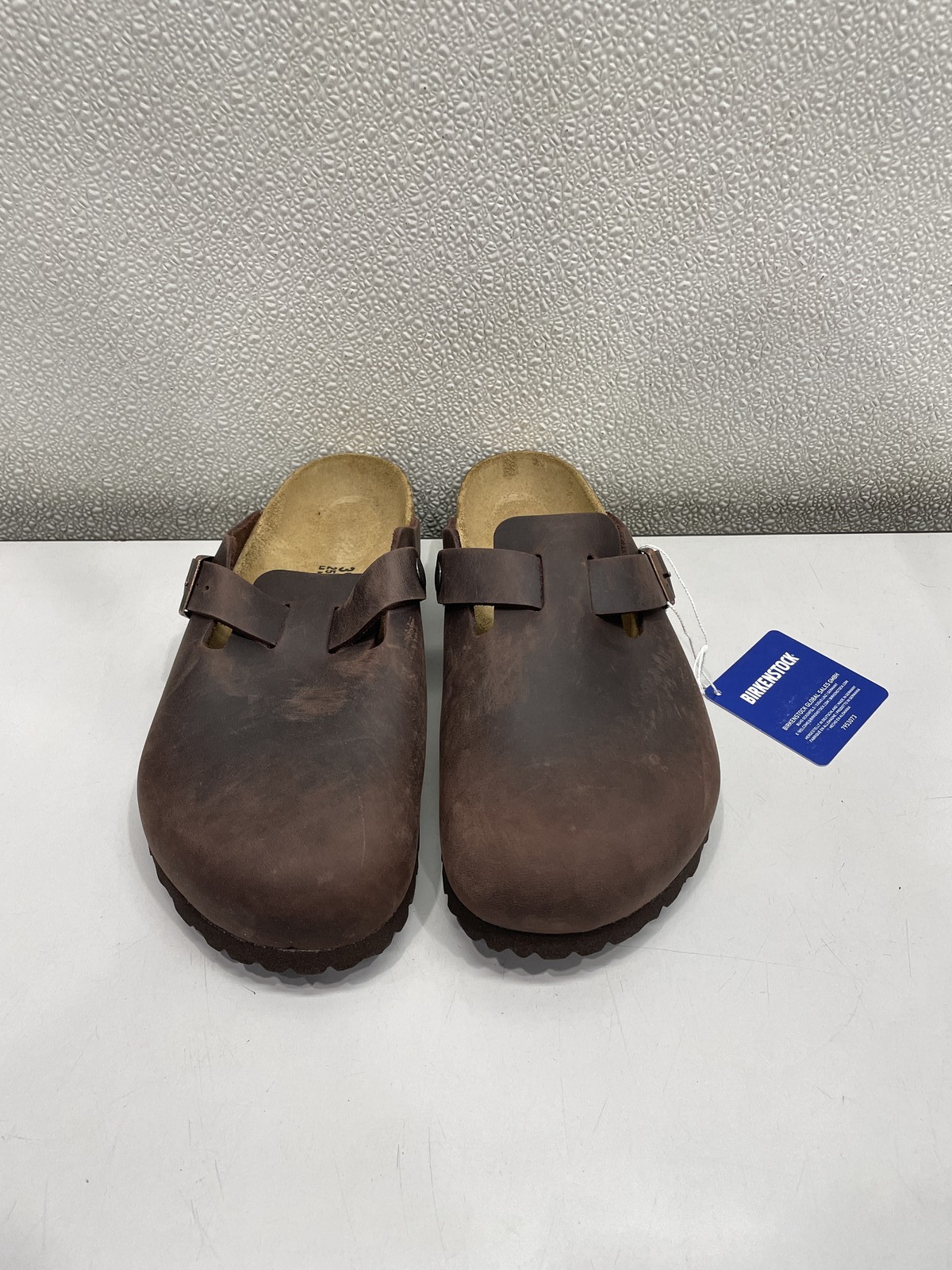 Birkenstock Boston Oiled Leather Clog Unisex W8, M6 In Habana