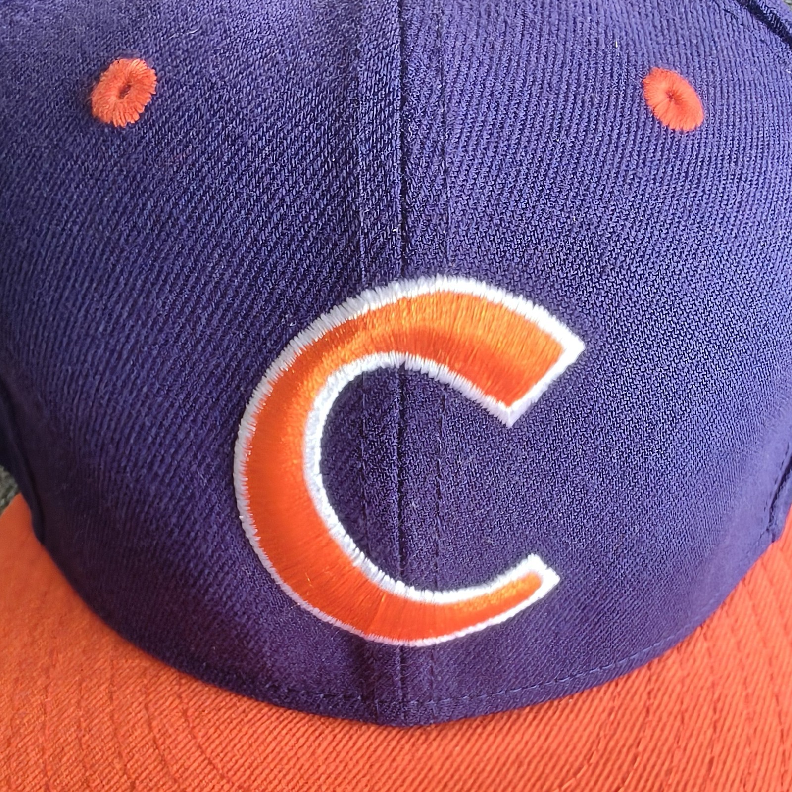 New Era Clemson Tigers 59FIFTY Fitted Purple Orange Hat 7 3 4