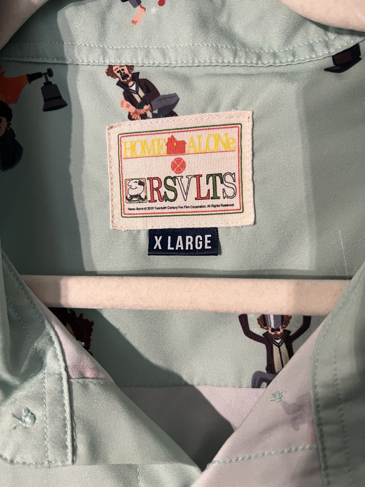 RSVLTS Home Alone KUNUFLEX Shirt XL Wet Bandits Movie Button Up
