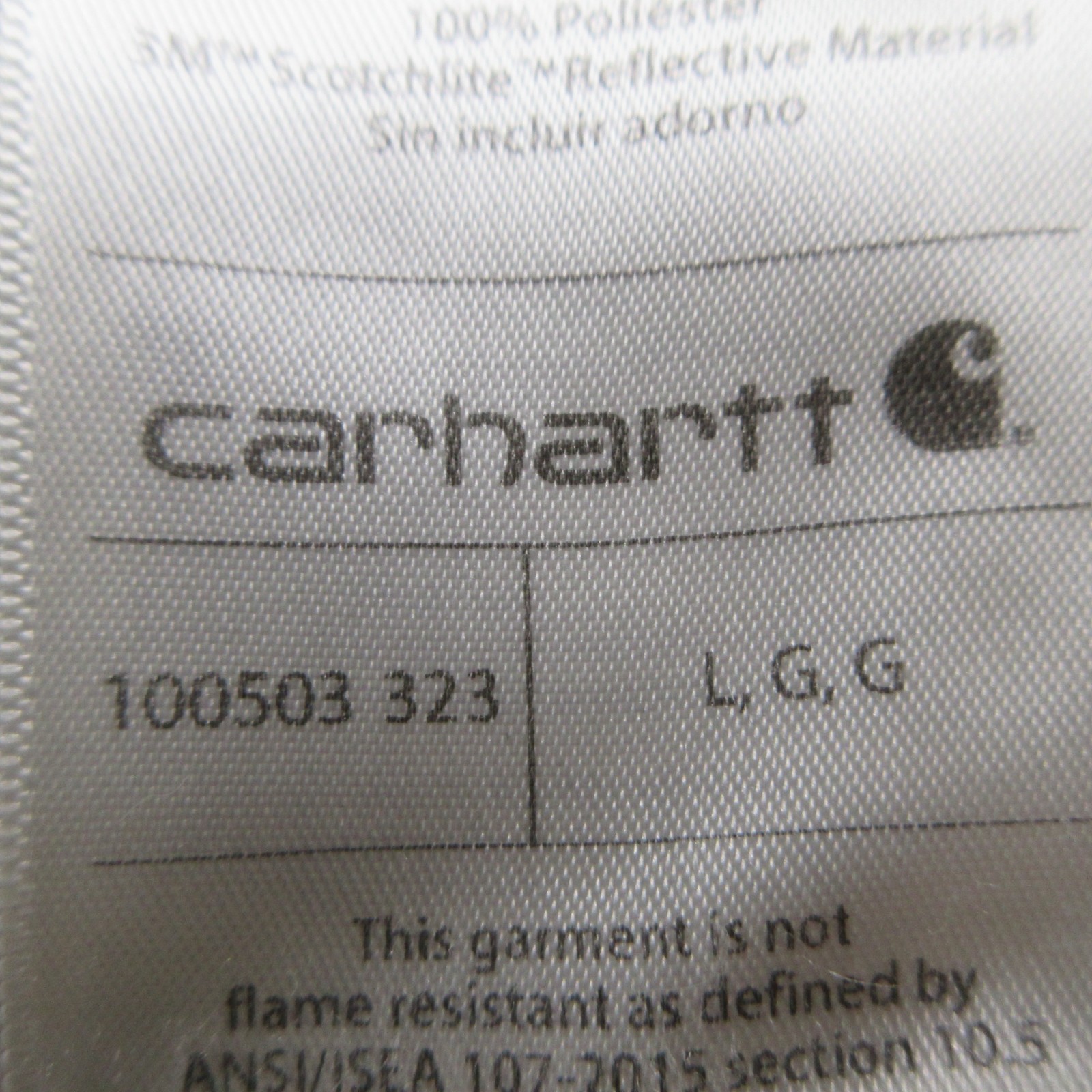 Carhartt Hi-Vis Hoodie Mens Large Yellow Fleece Full Zip Workwear