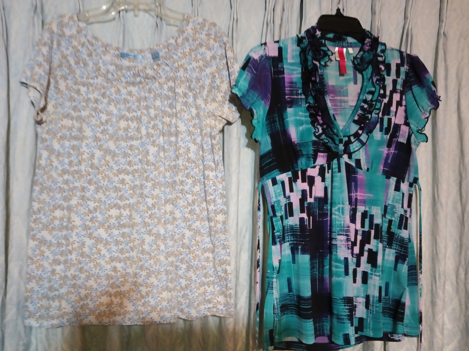 Lot of 5 ~Blouses Tops Shirts~ Size M Work Office Casual *Floral Solid Geometric