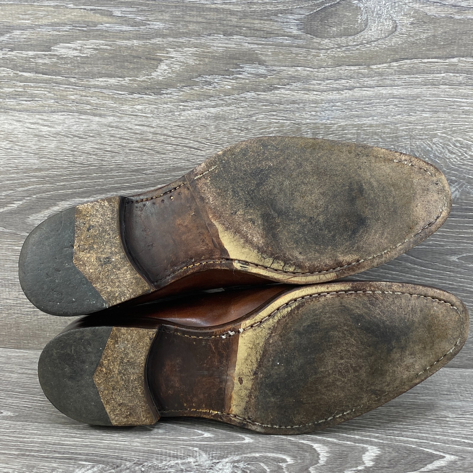 Magnanni Sasso Brown Leather Penny Loafers Mens 9.5 M Dress Shoes Made in Spain