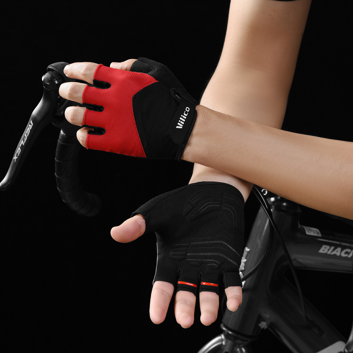 Half Finger Cycling Gloves Outdoor Sports Racing Gloves Pad Breathable Driving