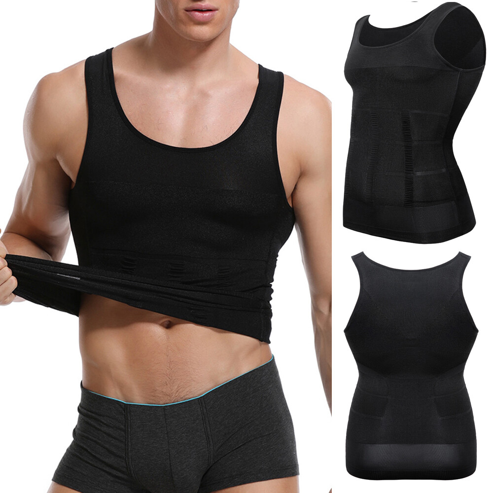 Fajas Para Hombres Faja Reductora De Hombre Mens Body Shaper Abdomen Control Top