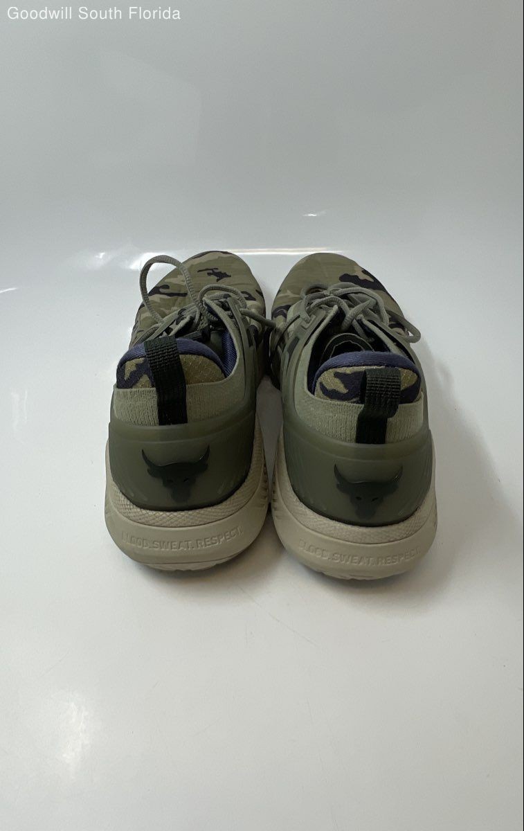Under Armour Mens Project Rock 5 3025556-301 Olive Green Sneakers Shoes Size 14