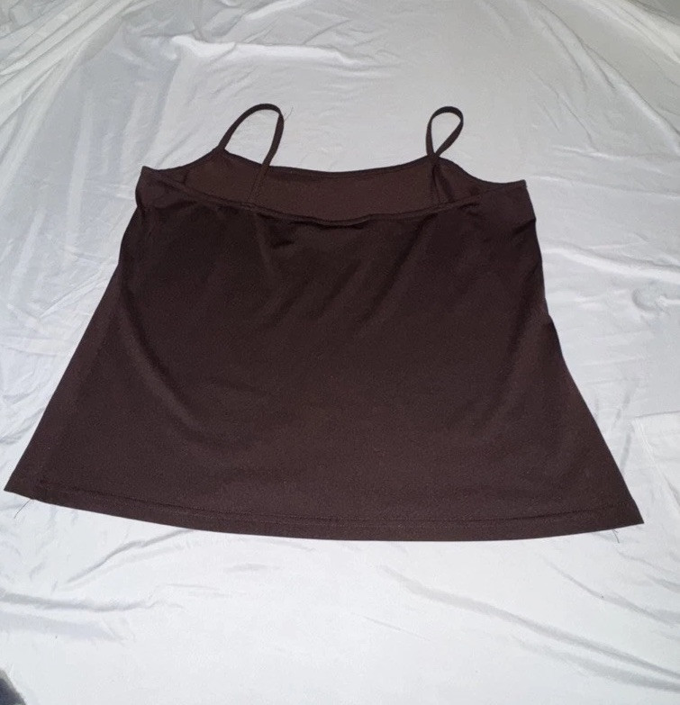 Angel Size 14 Brown Polyester/Spandex Spaghetti Straps Tank Top