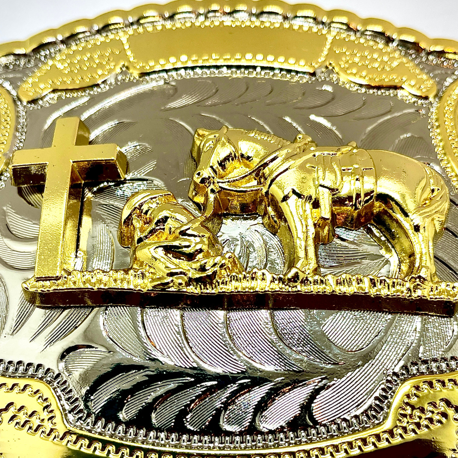 Praying Cowboy Religious Western Belt Buckle. Hebilla vaqura