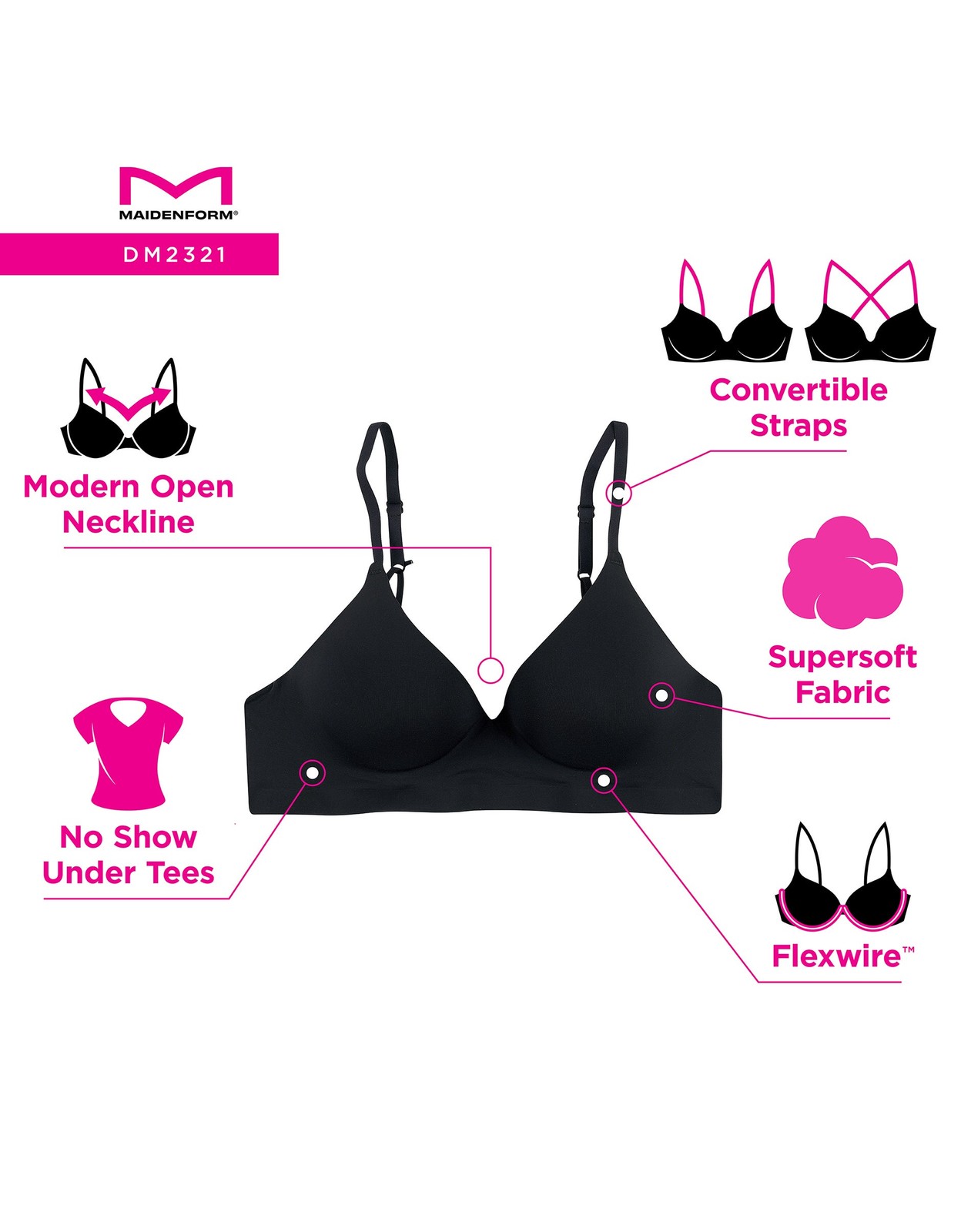 Maidenform Barely There Underwire T-Shirt Bra