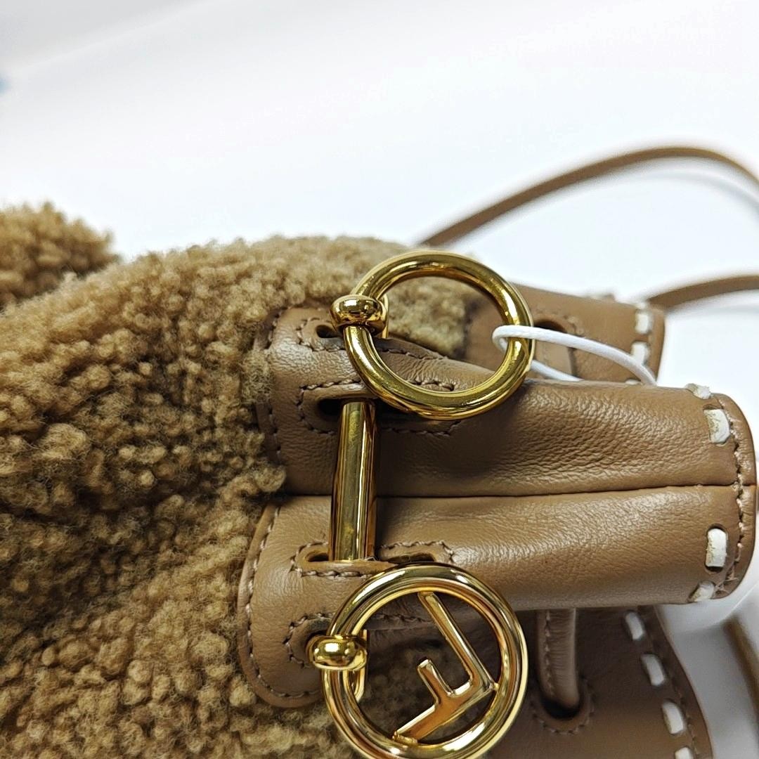 Fendi Mon Tresor FF Floral Embossed Drawstring Bucket Bag – Excellent #DE2QZW