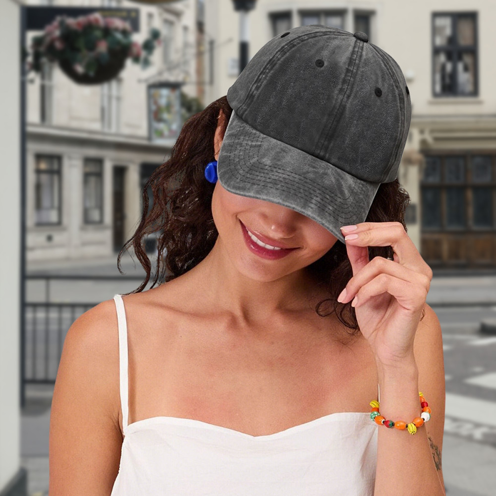 Custom Washed Baseball Cap Personalized Text Photo Logo Adjustable Unisex