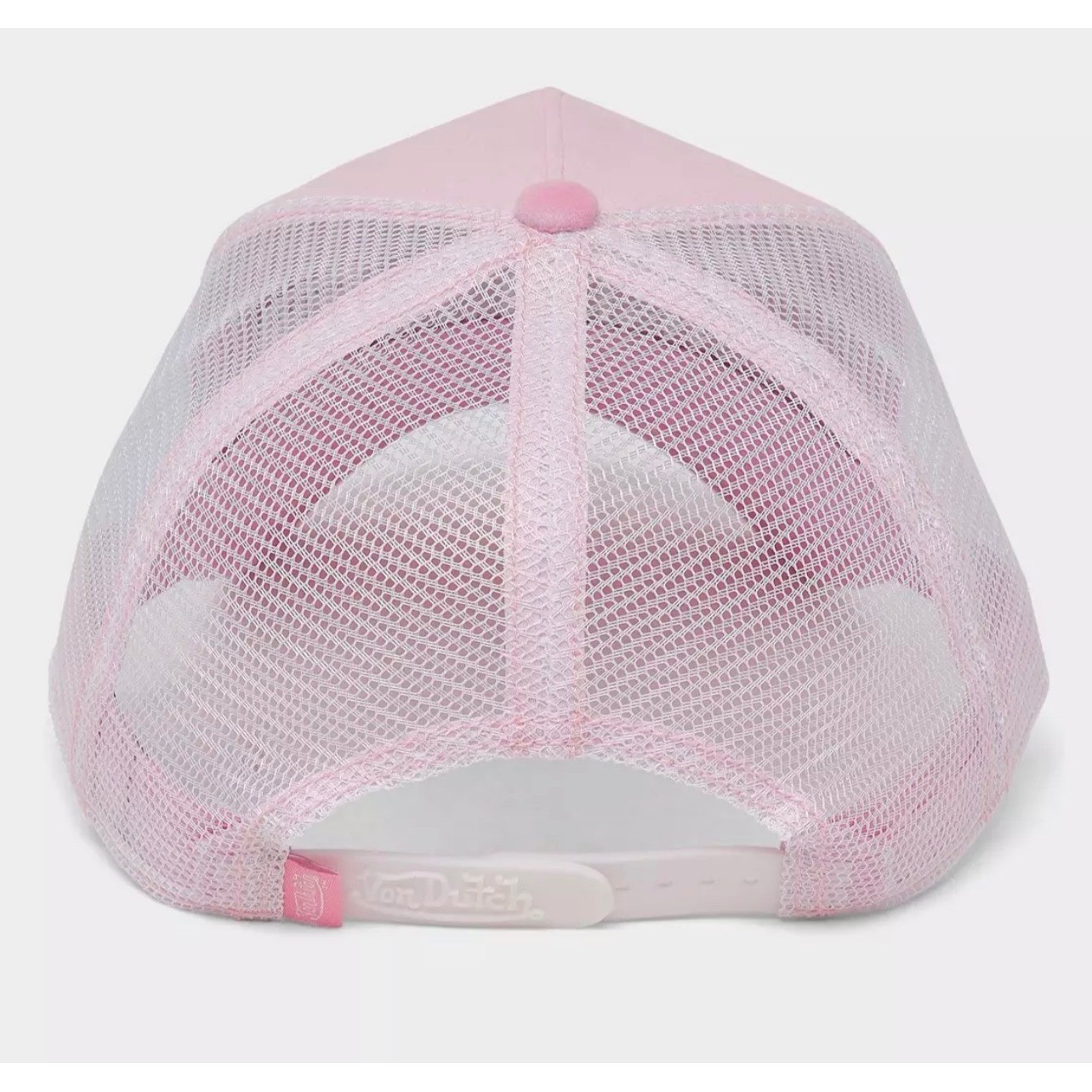 NEW Von Dutch Pink Velvet White Mesh Trucker SnapBack White Red Patch Unisex hat