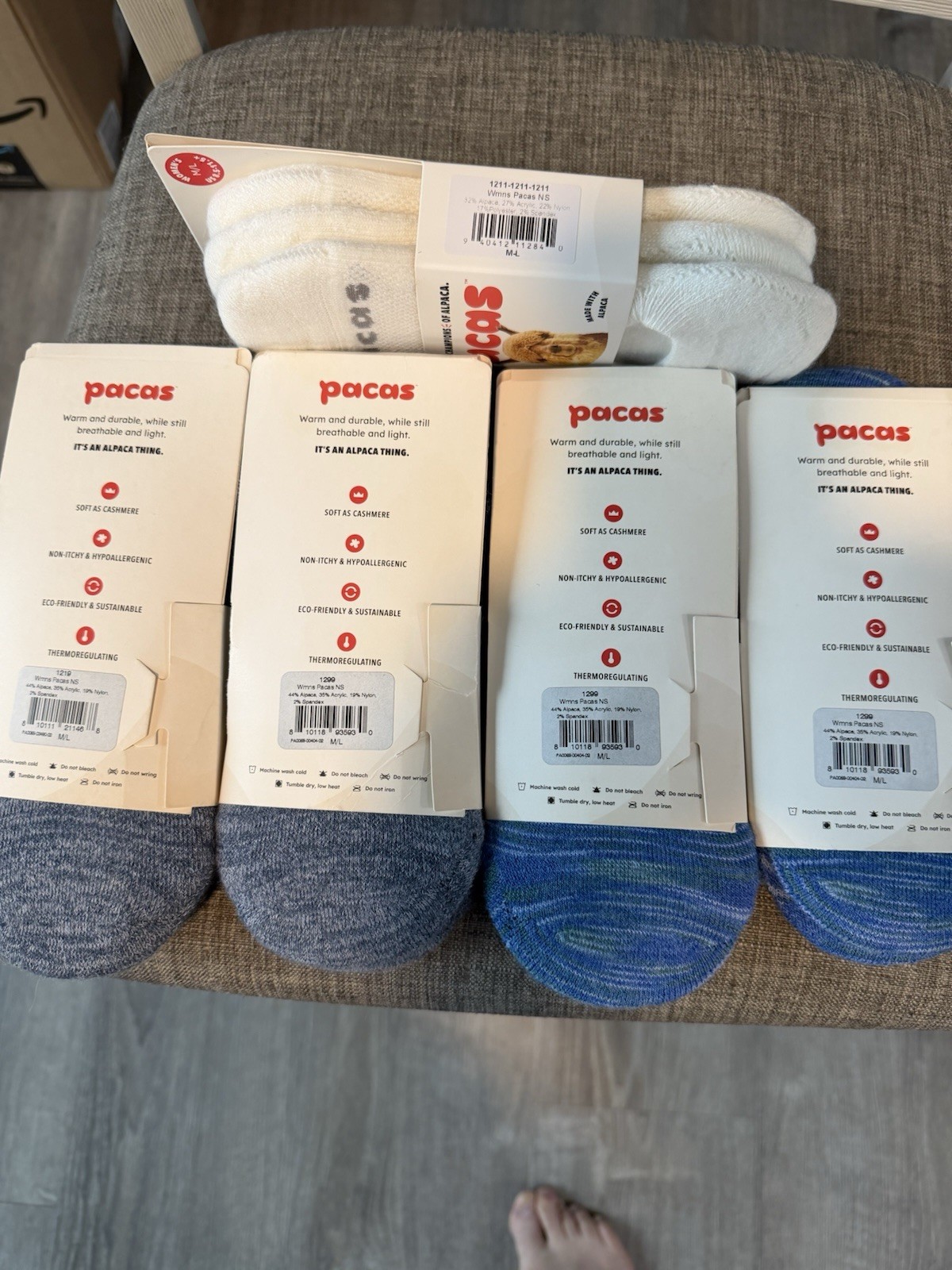 Pacas Alpaca Soft as Cashmere Women’s No-Show Socks M/L 5 Pair