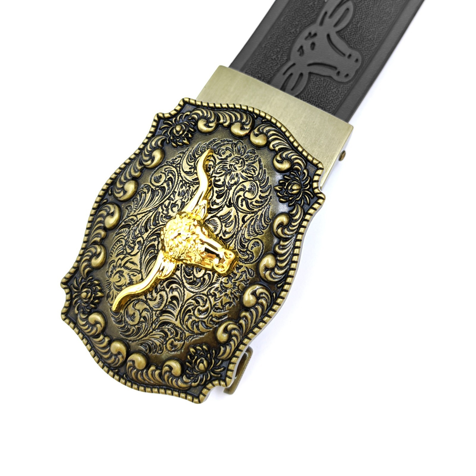 Western Belt Handmade Strap Men Full Grain Leather Automatic Cowboy Rodeo Belt