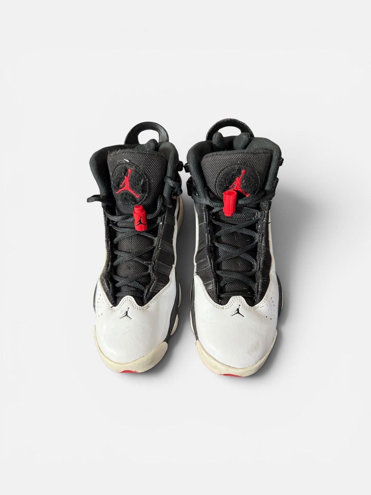Air Jordan 6 Rings Black White Gym Red
