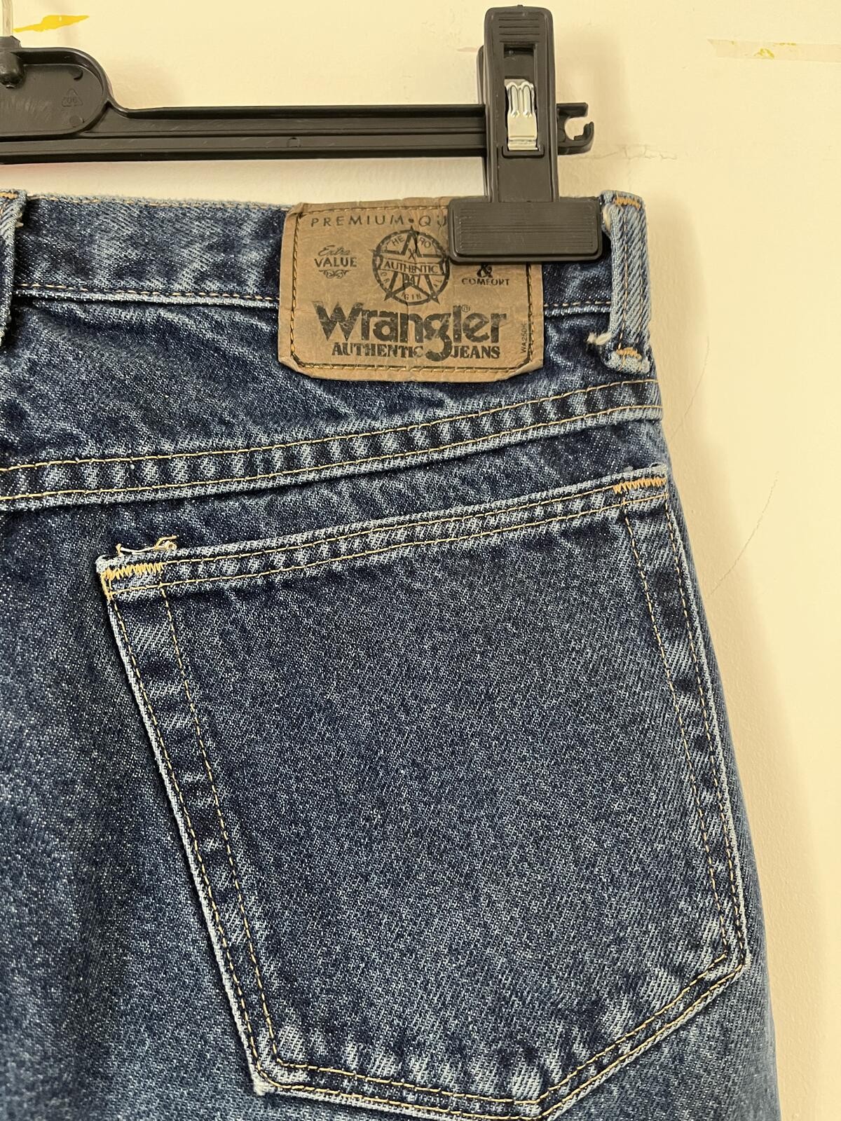 Wrangler Jean Blue Denim 29×34 Straight Leg Grade B #100