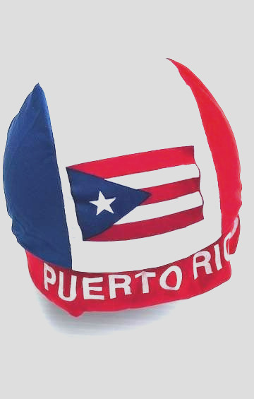 PUERTO RICO PR FLAG BANDANA UNISEX ADULT BANDANA WITH FLAG or STAR New