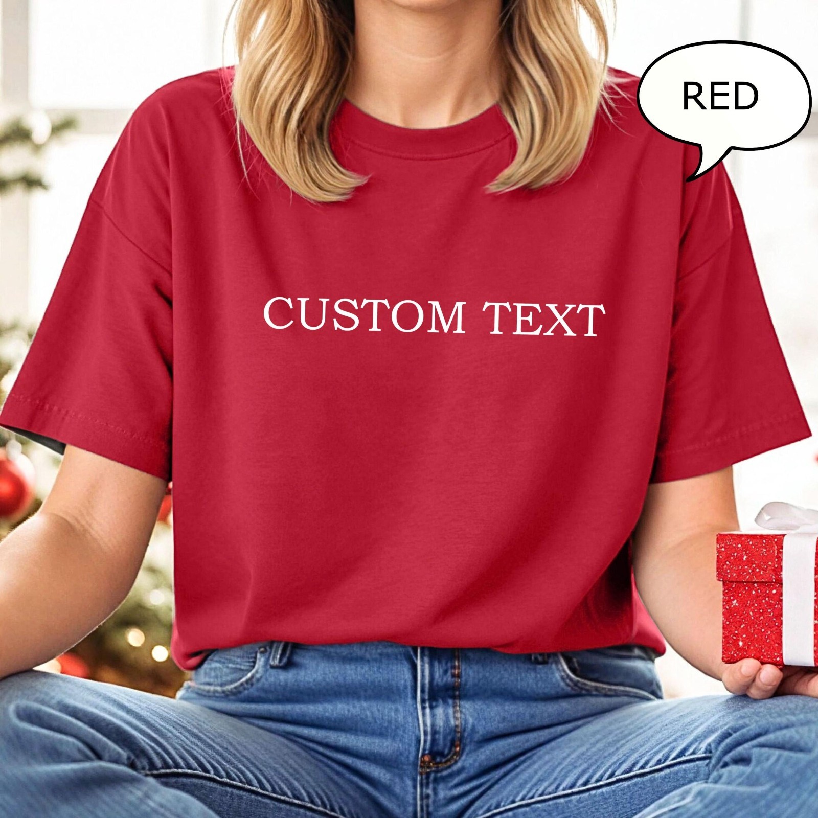Custom Text T-Shirt Personalized Graphic Tee Custom Design Gift Unisex Shirt