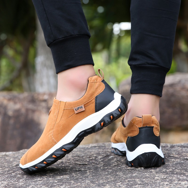 Men’s Slip On Athletic Shoes, Outdoor Hiking Sneakers, Casual Walking Footwear