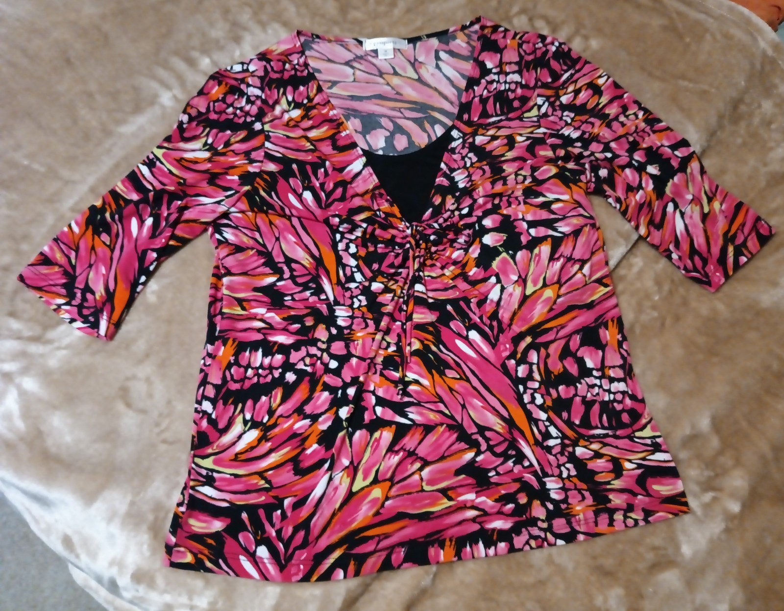 Lot of 5 ~Blouses Tops Shirts~ Size M Work Office Casual *Floral Solid Geometric