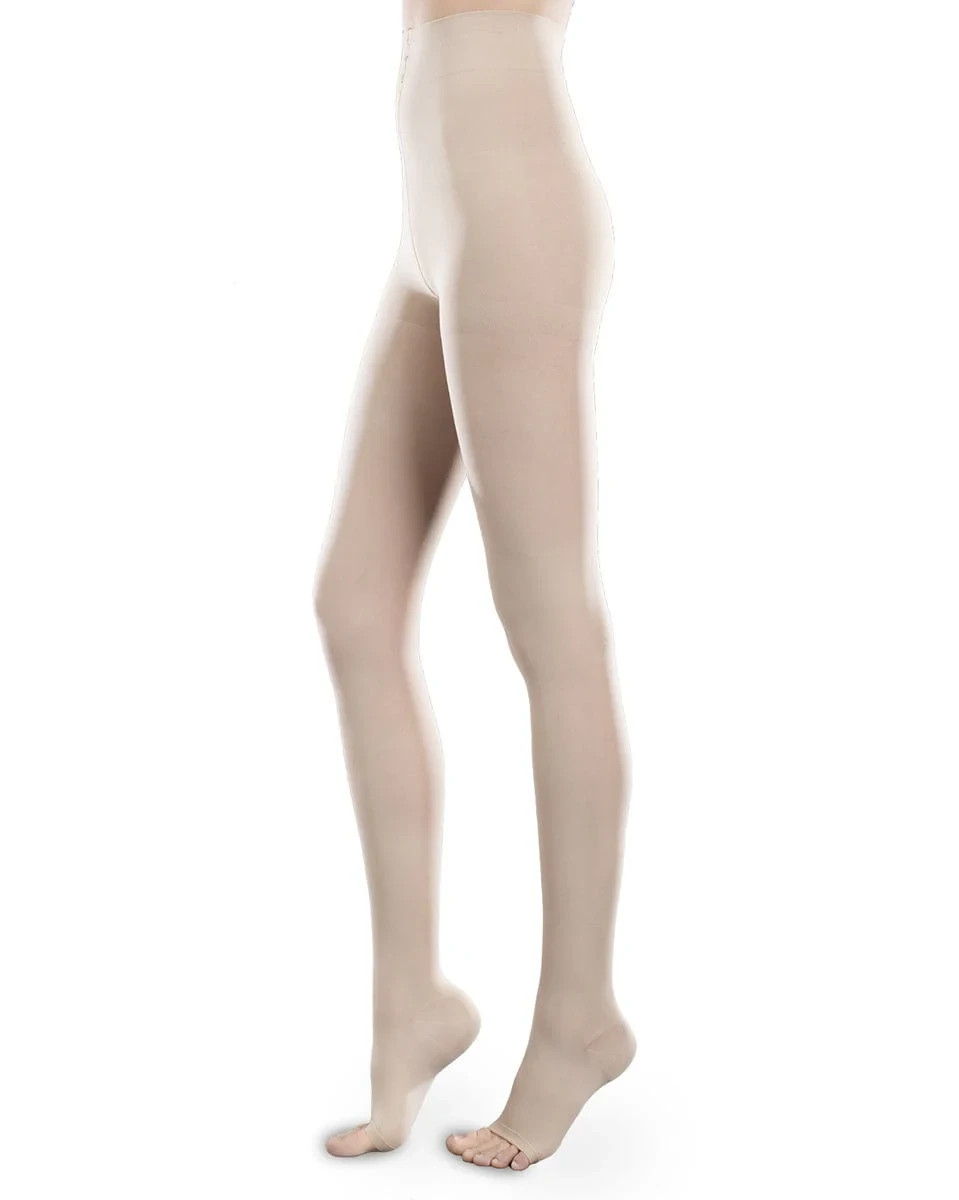 THERAFIRM SHEER EASE Compression OPEN TOE PANTYHOSE 30-40 mmHg SMALL – SHORT