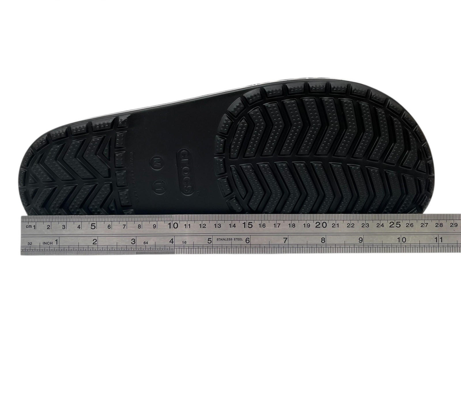 Crocs Bayaband Mens Slide Sandals Size 11 Black White Water Friendly Lightweight